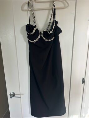Bardot size 8 new with tags black Embellished Strappy Cocktail Dress